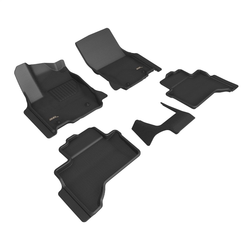 Toyota Land Cruiser Floor Mat Set - 3D MAXpider - Kagu - Black - `24-`26